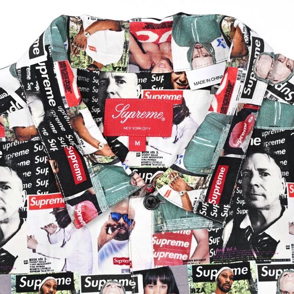 Supreme Men's Magazine Print Viscose All Over Print Shirt Button Up SS23 Medium - Picture 6 of 11